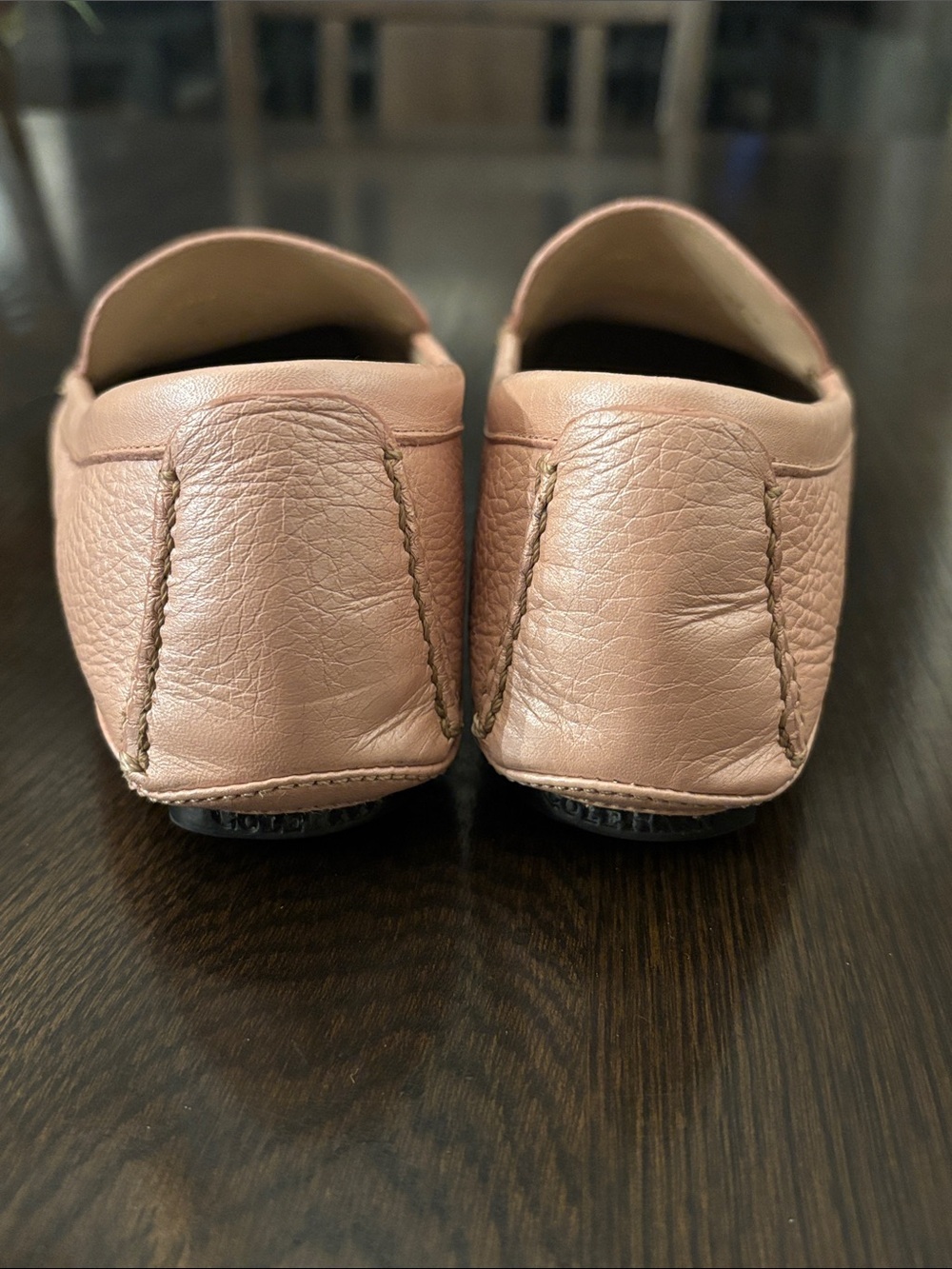 Cole Haan Blush Pink Pebbled Leather Loafers | Size 6B - Picture 5 of 10